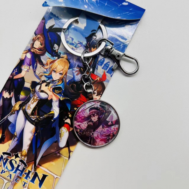 Genshin Impact Anime peripheral metal keychain pendant 4610 price for 5 pcs