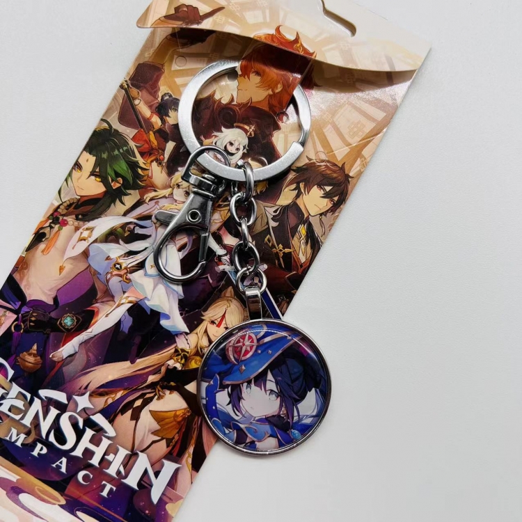 Genshin Impact Anime peripheral metal keychain pendant  4714 price for 5 pcs