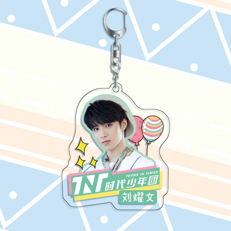 TNT star acrylic pendant bag charm keychain price for 5 pcs