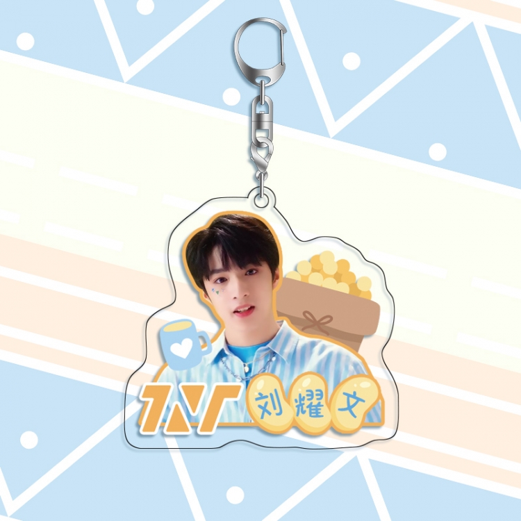 TNT star acrylic pendant bag charm keychain price for 5 pcs