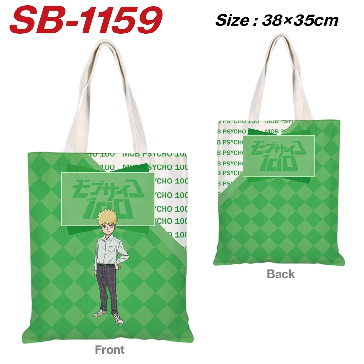 Mob Psycho 100 Anime Canvas Tote Shoulder Bag Tote Shopping Bag 38X35CM SB-1159