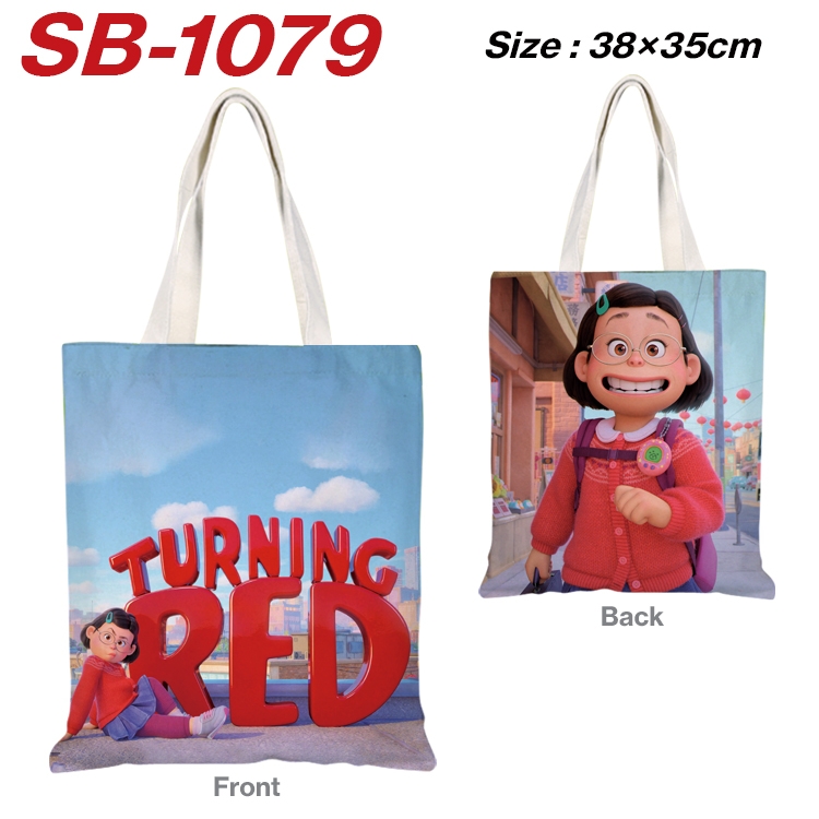 Turning Red  Anime Canvas Tote Shoulder Bag Tote Shopping Bag 38X35CM  SB-1079