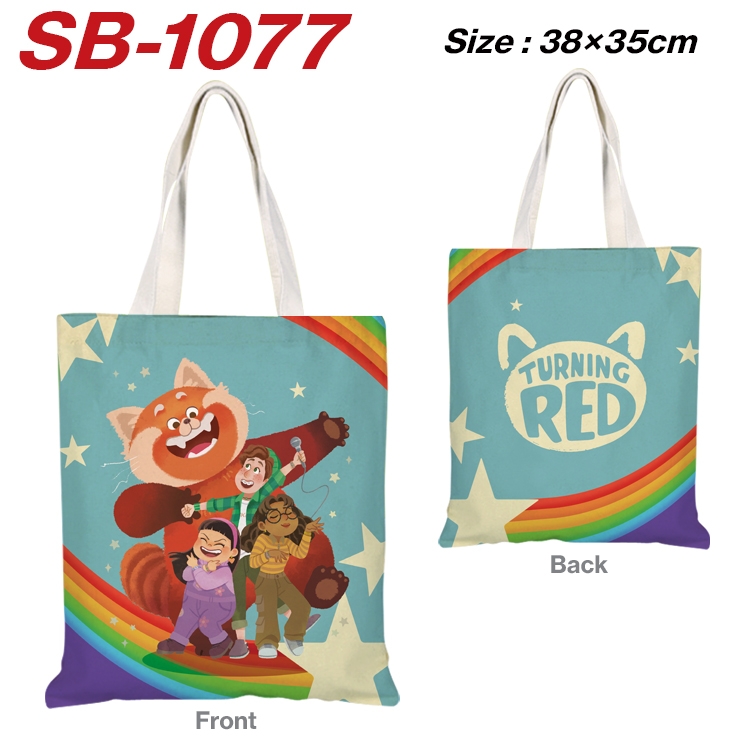 Turning Red  Anime Canvas Tote Shoulder Bag Tote Shopping Bag 38X35CM  SB-1077