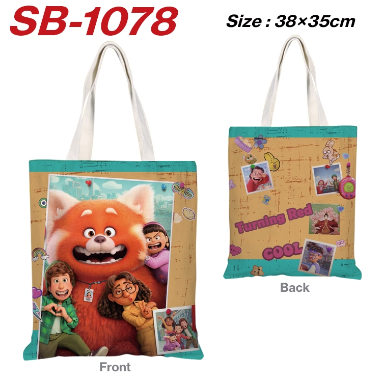 Turning Red  Anime Canvas Tote Shoulder Bag Tote Shopping Bag 38X35CM  SB-1078