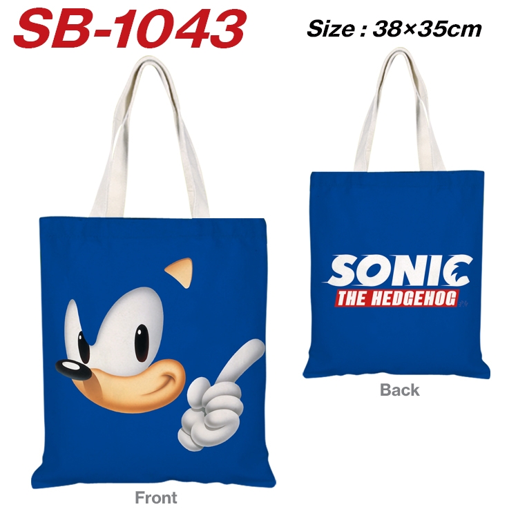 Sonic the Hedgehog Anime Canvas Tote Shoulder Bag Tote Shopping Bag 38X35CM SB-1043