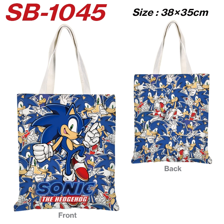 Sonic the Hedgehog Anime Canvas Tote Shoulder Bag Tote Shopping Bag 38X35CM SB-1045