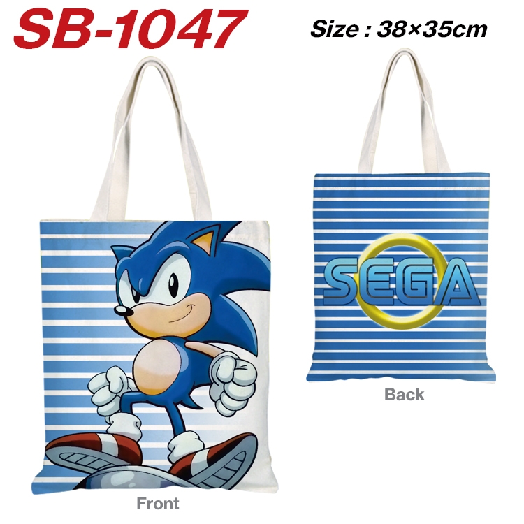 Sonic the Hedgehog Anime Canvas Tote Shoulder Bag Tote Shopping Bag 38X35CM SB-1047