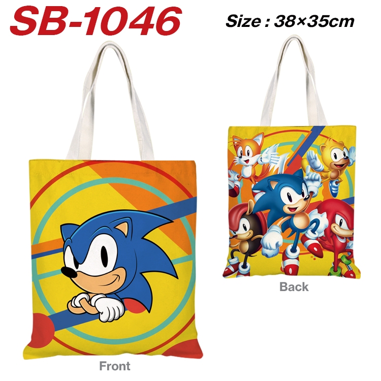 Sonic the Hedgehog Anime Canvas Tote Shoulder Bag Tote Shopping Bag 38X35CM SB-1046