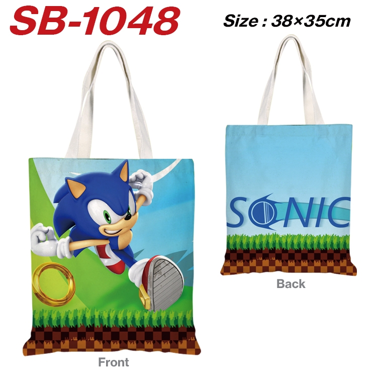 Sonic the Hedgehog Anime Canvas Tote Shoulder Bag Tote Shopping Bag 38X35CM SB-1048