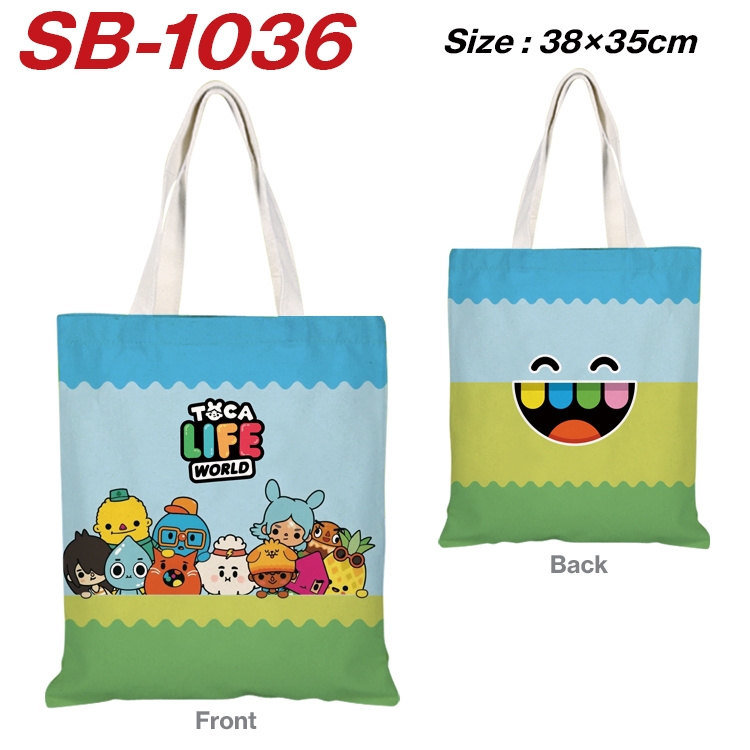 toca life world  Anime Canvas Tote Shoulder Bag Tote Shopping Bag 38X35CM  SB-1036