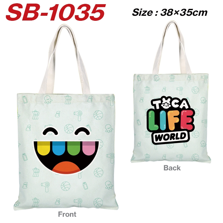 toca life world  Anime Canvas Tote Shoulder Bag Tote Shopping Bag 38X35CM  SB-1035