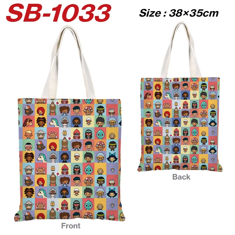 toca life world  Anime Canvas Tote Shoulder Bag Tote Shopping Bag 38X35CM  SB-1033