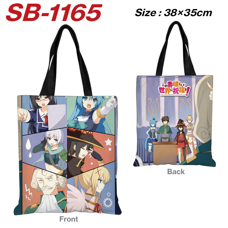 Blessings for a better world Anime Canvas Tote Shoulder Bag Tote Shopping Bag 38X35CM SB-1165