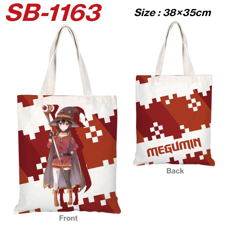 Blessings for a better world Anime Canvas Tote Shoulder Bag Tote Shopping Bag 38X35CM SB-1163