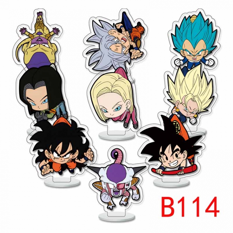 DRAGON BALL Anime Character acrylic Small Standing Plates  Keychain 6cm a set of 9