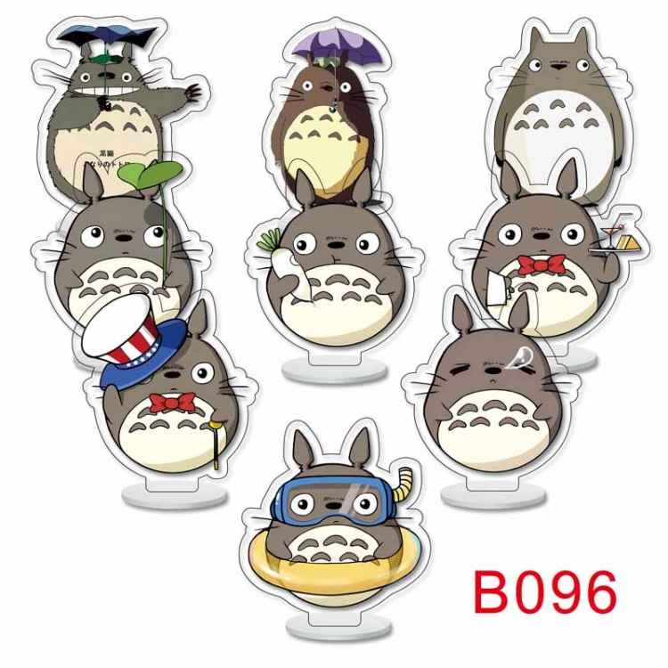 TOTORO Anime Character acrylic Small Standing Plates  Keychain 6cm a set of 9