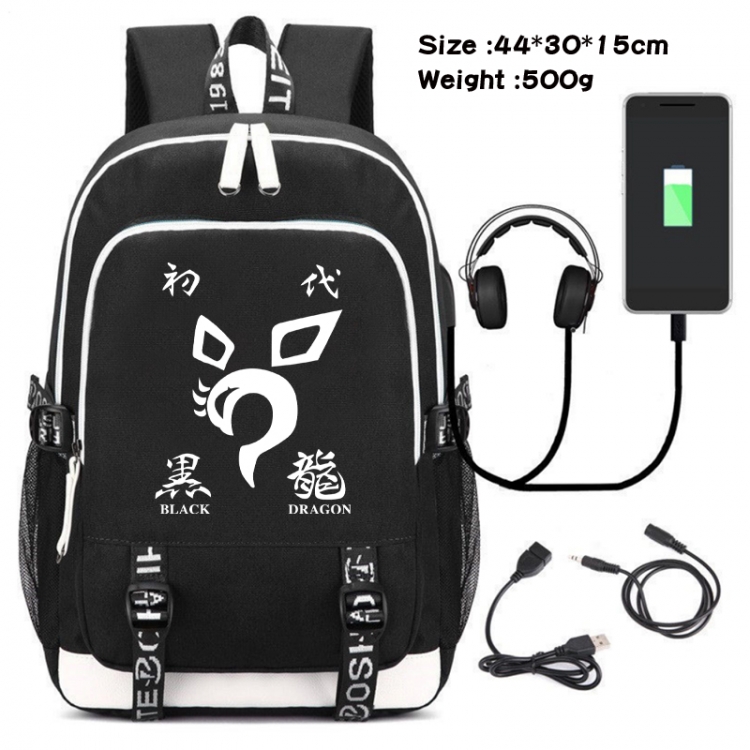 Tokyo Revengers Canvas Double Shoulder White Zipper Data Backpack Waterproof School Bag 44X30X15CM 