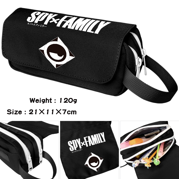 SPY×FAMILY Anime Multifunctional Waterproof Canvas Portable Pencil Bag Cosmetic Bag 20x11x7cm