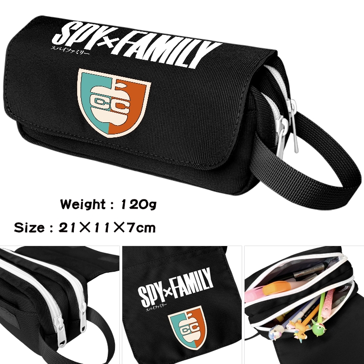 SPY×FAMILY Anime Multifunctional Waterproof Canvas Portable Pencil Bag Cosmetic Bag 20x11x7cm