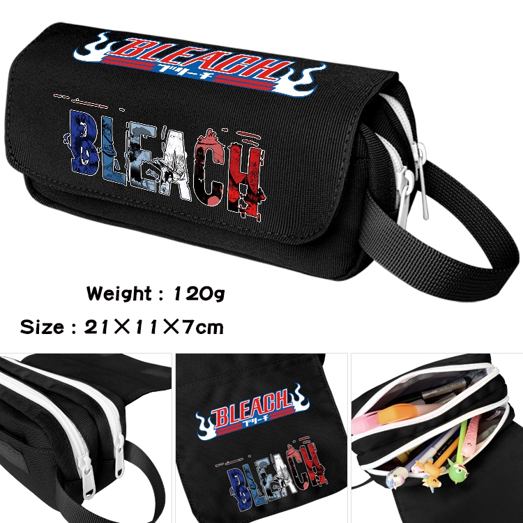 Bleach Anime Multifunctional Waterproof Canvas Portable Pencil Bag Cosmetic Bag 20x11x7cm