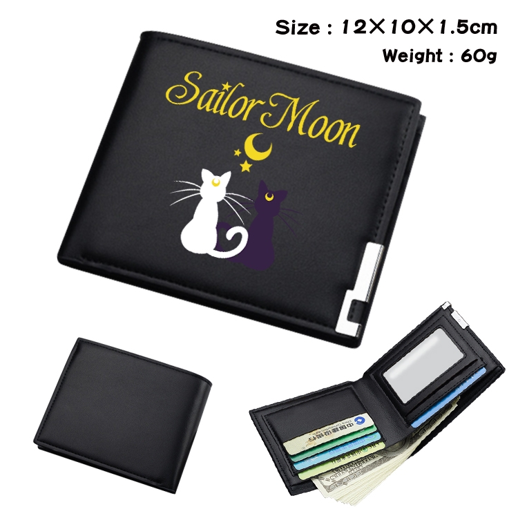  sailormoon Anime Peripheral Denim Folding Wallet 11.5X10X1.5CM 40g