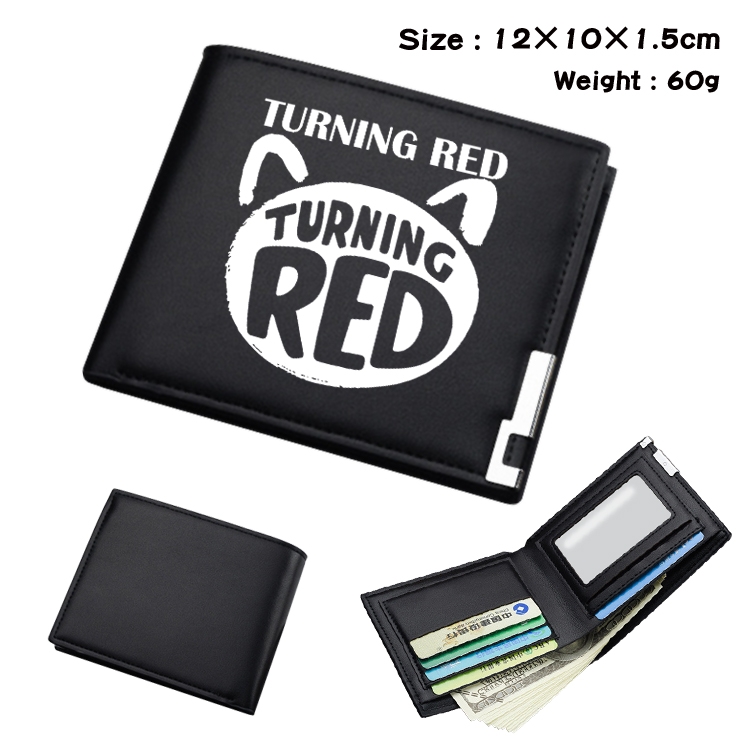 Turning Red  Anime Peripheral Denim Folding Wallet 11.5X10X1.5CM 40g