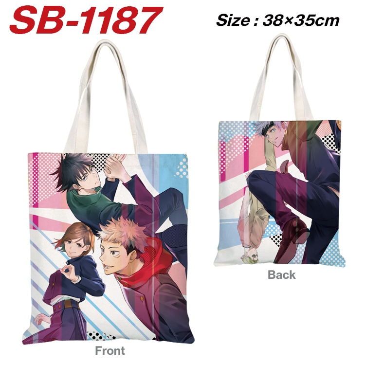 Jujutsu Kaisen Anime Canvas Tote Shoulder Bag Tote Shopping Bag 38X35CM SB-1187