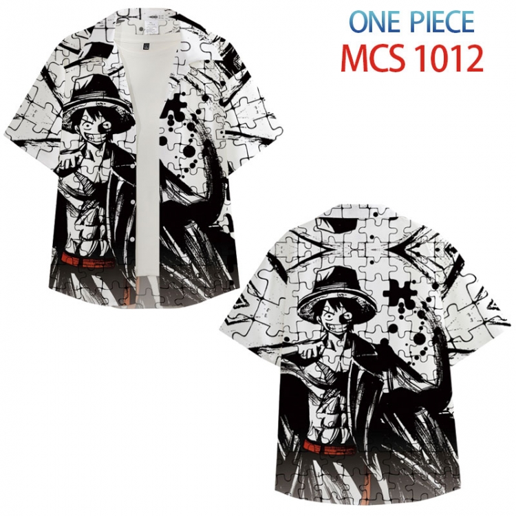 One Piece Anime peripheral full color short-sleeved shirt from XS to 4XL MCS-1012