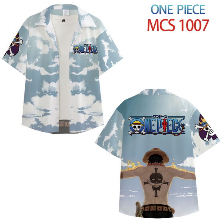 One Piece Anime peripheral full color short-sleeved shirt from XS to 4XL MCS-1007