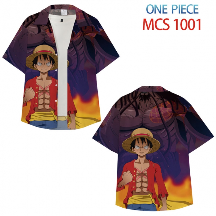 One Piece Anime peripheral full color short-sleeved shirt from XS to 4XL MCS-1001