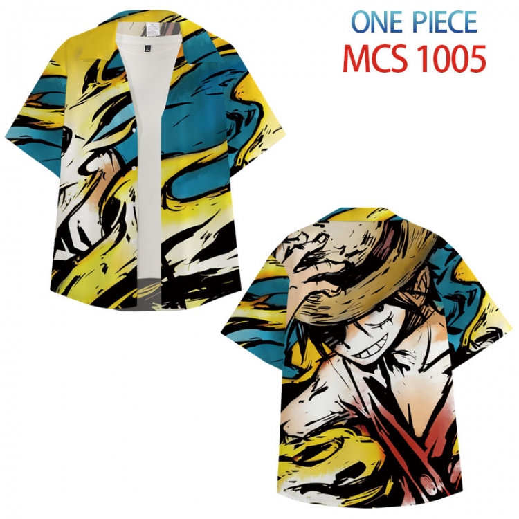 One Piece Anime peripheral full color short-sleeved shirt from XS to 4XL MCS-1005