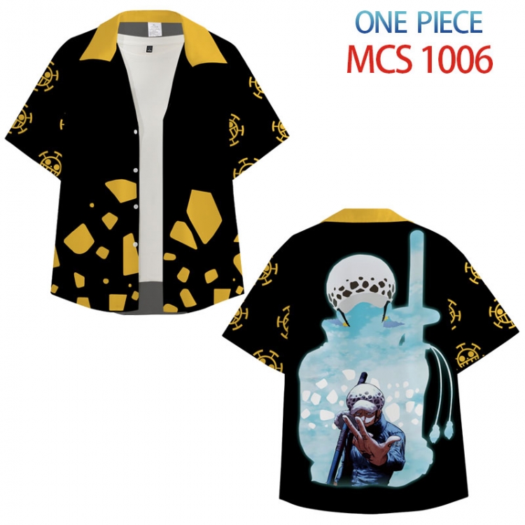 One Piece Anime peripheral full color short-sleeved shirt from XS to 4XL  MCS-1006