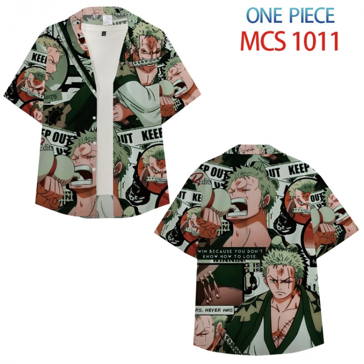 One Piece Anime peripheral full color short-sleeved shirt from XS to 4XL MCS-1011