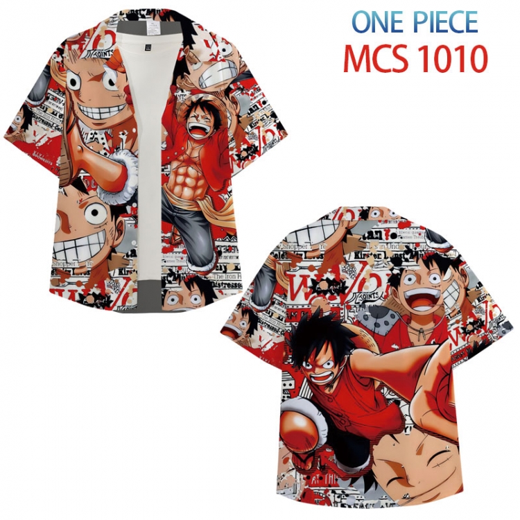 One Piece Anime peripheral full color short-sleeved shirt from XS to 4XL MCS-1010