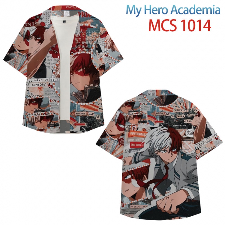 My Hero Academia Anime peripheral full color short-sleeved shirt from XS to 4XL MCS-1014