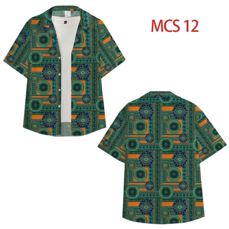 popularize peripheral full color short-sleeved shirt from XS to 4XL MCS 12