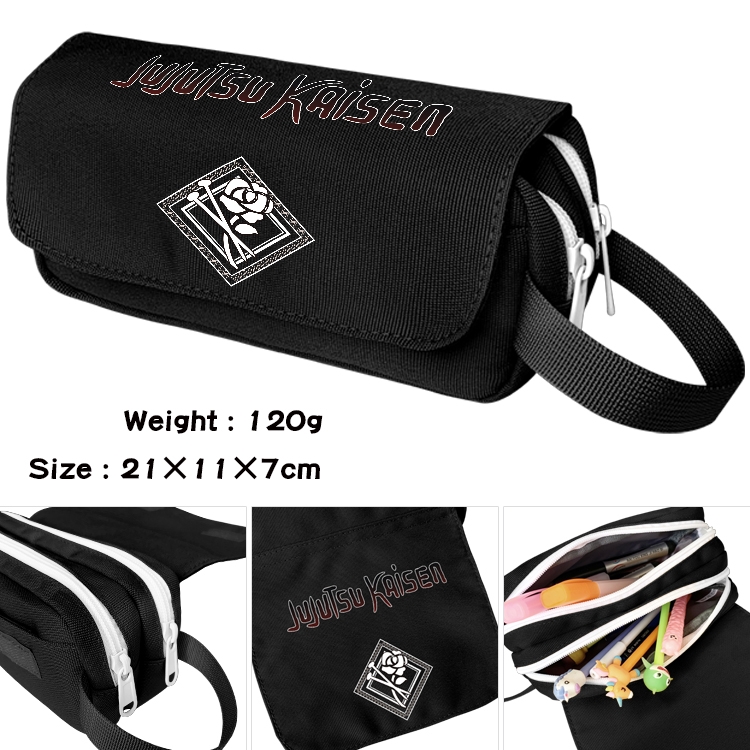 Jujutsu Kaisen  Anime Multifunctional Waterproof Canvas Portable Pencil Bag Cosmetic Bag 20x11x7cm