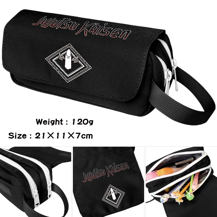 Jujutsu Kaisen  Anime Multifunctional Waterproof Canvas Portable Pencil Bag Cosmetic Bag 20x11x7cm