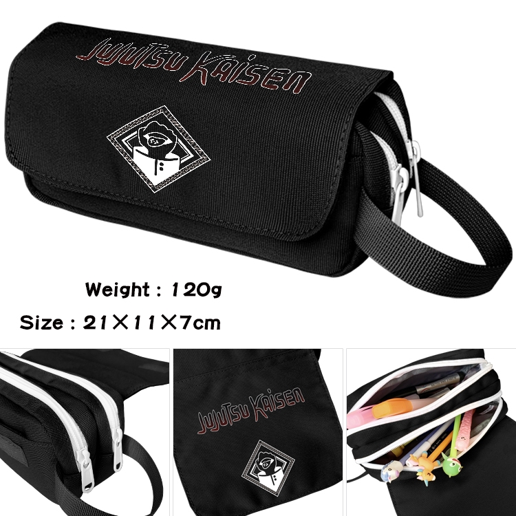 Jujutsu Kaisen  Anime Multifunctional Waterproof Canvas Portable Pencil Bag Cosmetic Bag 20x11x7cm