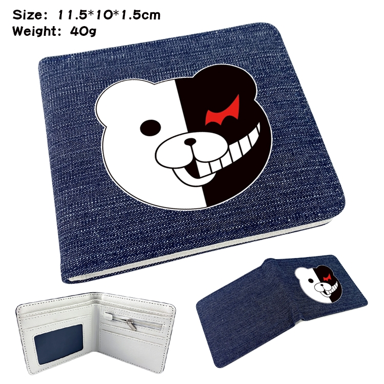 Dangan-Ronpa Anime Peripheral Denim Coloring Book Wallet 11.5X10X1.5CM 40g