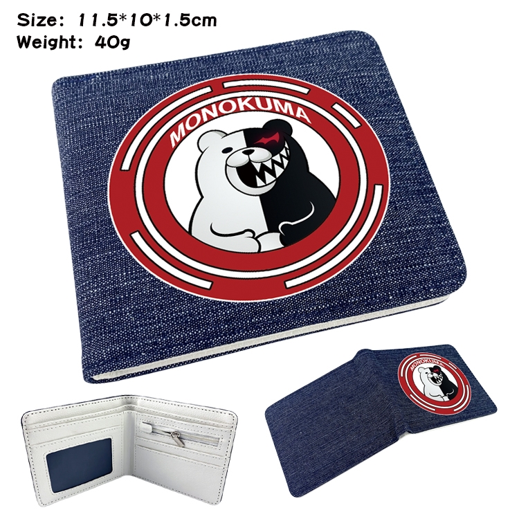 Dangan-Ronpa Anime Peripheral Denim Coloring Book Wallet 11.5X10X1.5CM 40g