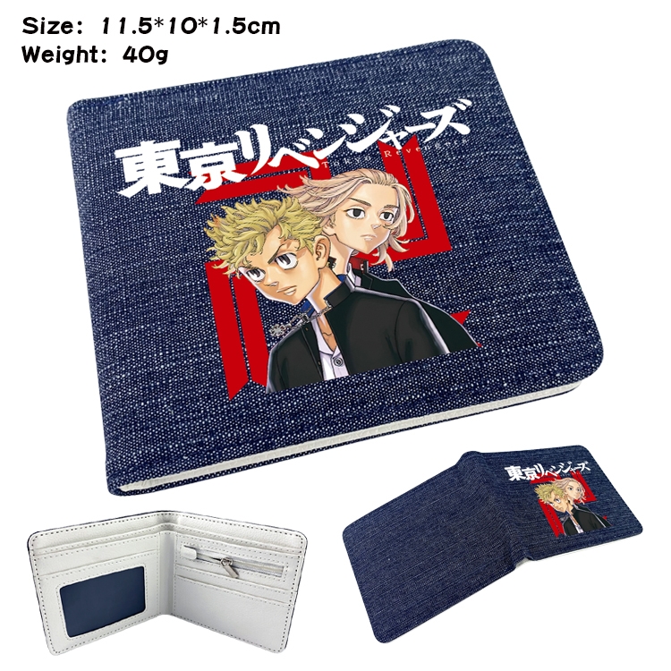 Tokyo Revengers  Anime Peripheral Denim Coloring Book Wallet 11.5X10X1.5CM 40g