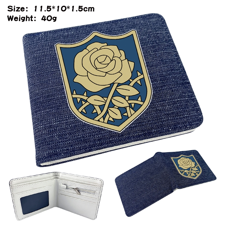 black clover  Anime Peripheral Denim Coloring Book Wallet 11.5X10X1.5CM 40g