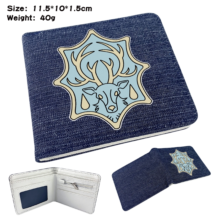 black clover  Anime Peripheral Denim Coloring Book Wallet 11.5X10X1.5CM 40g