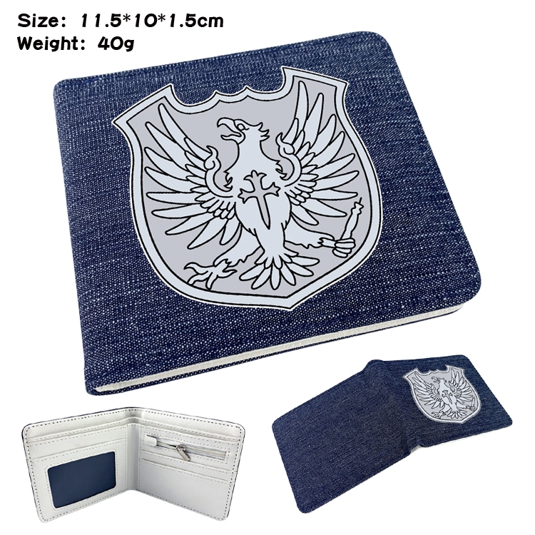 black clover  Anime Peripheral Denim Coloring Book Wallet 11.5X10X1.5CM 40g