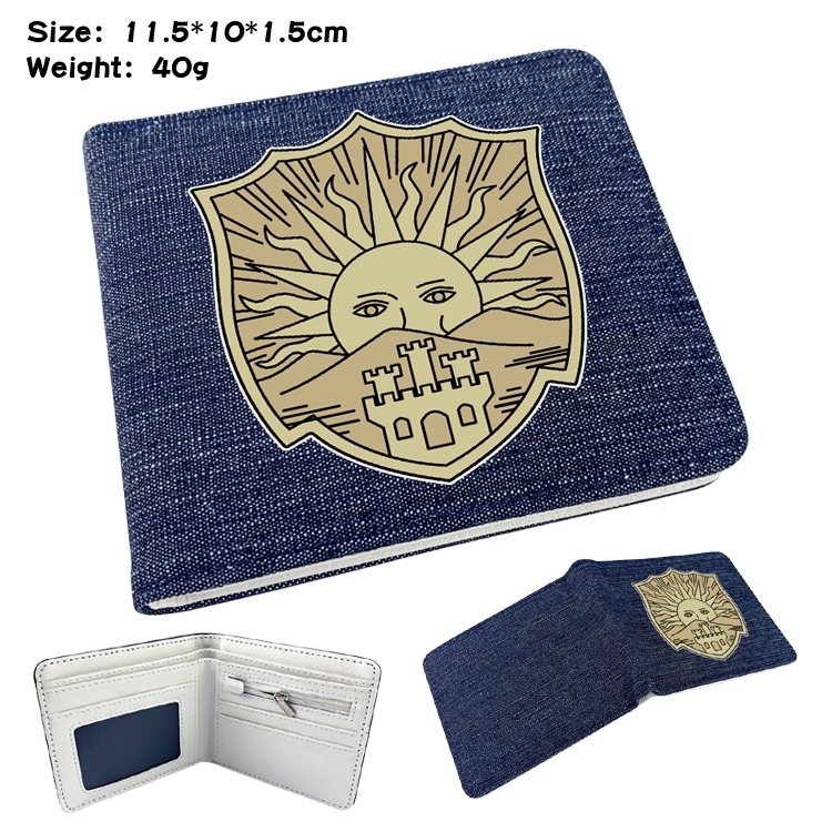 black clover  Anime Peripheral Denim Coloring Book Wallet 11.5X10X1.5CM 40g