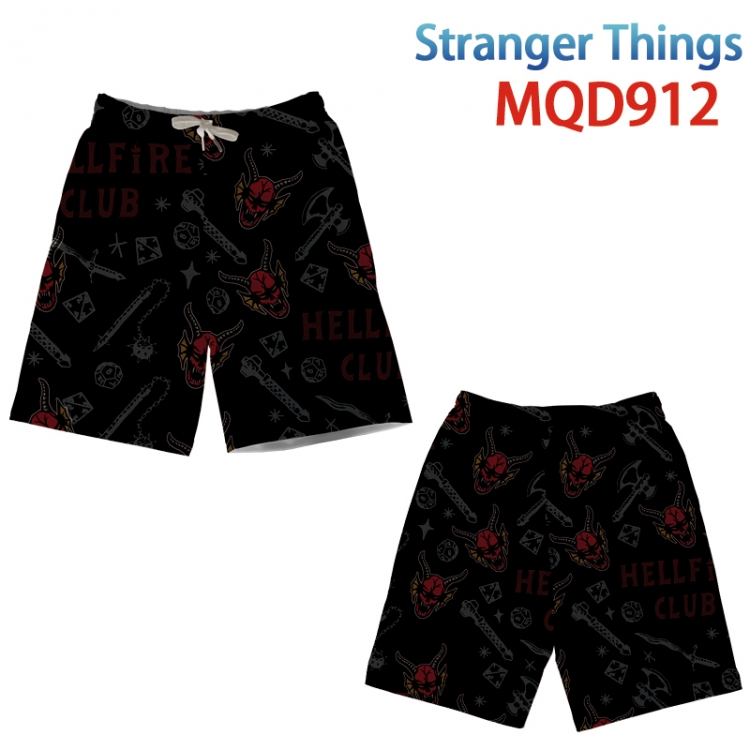 Stranger Things Anime Print Summer Swimwear Beach Pants from M to 3XL MQD-912
