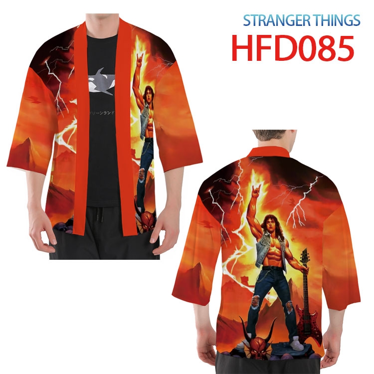 Stranger Things Anime peripheral full-color short kimono from S to 4XL HFD-085