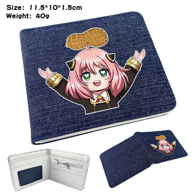 SPY×FAMILY Anime Peripheral Denim Coloring Book Wallet 11.5X10X1.5CM 40g