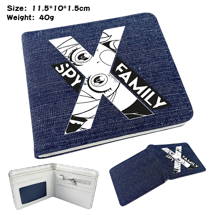 SPY×FAMILY Anime Peripheral Denim Coloring Book Wallet 11.5X10X1.5CM 40g